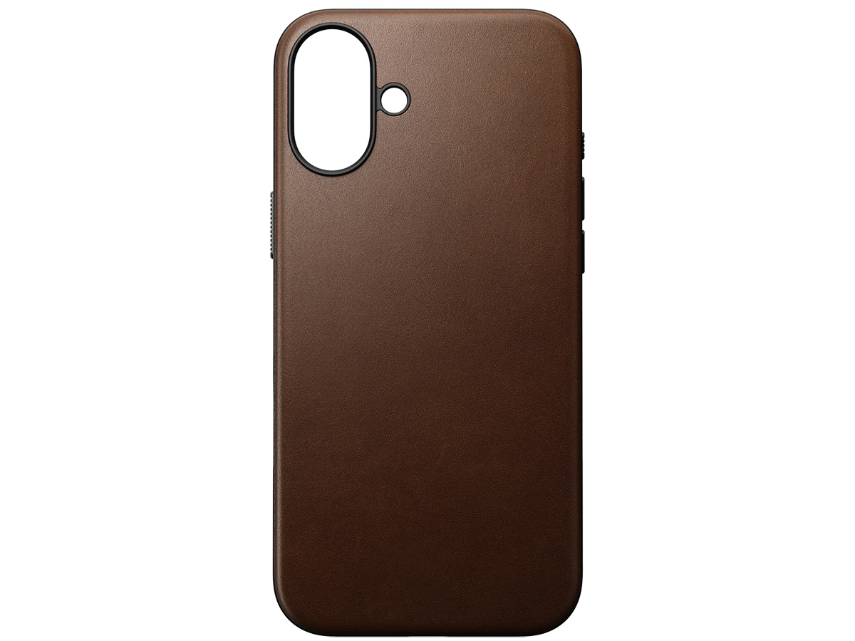 Nomad Modern Leather Case Bruin - iPhone 16 Plus hoesje