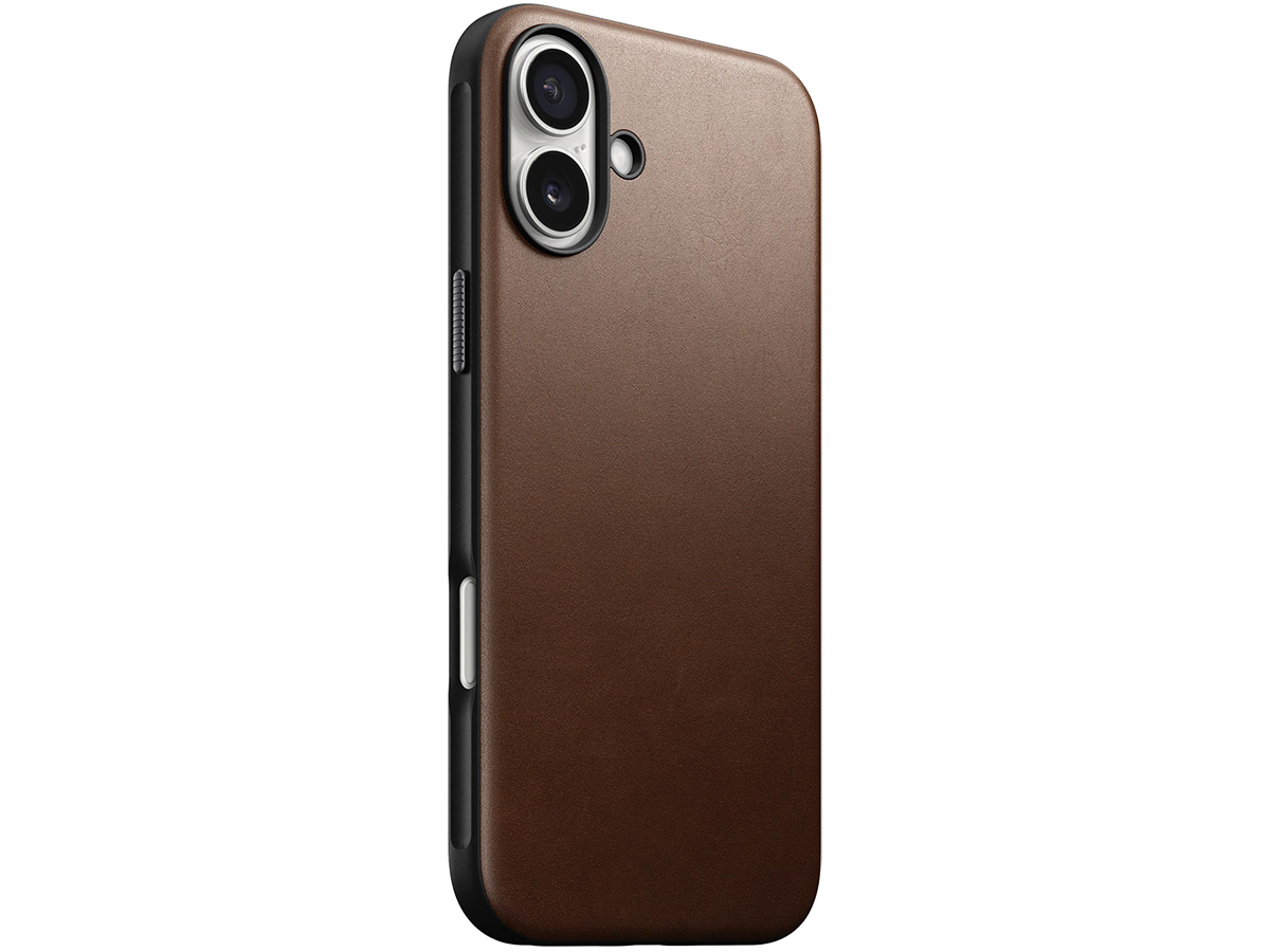 Nomad Modern Leather Case Bruin - iPhone 16 Plus hoesje