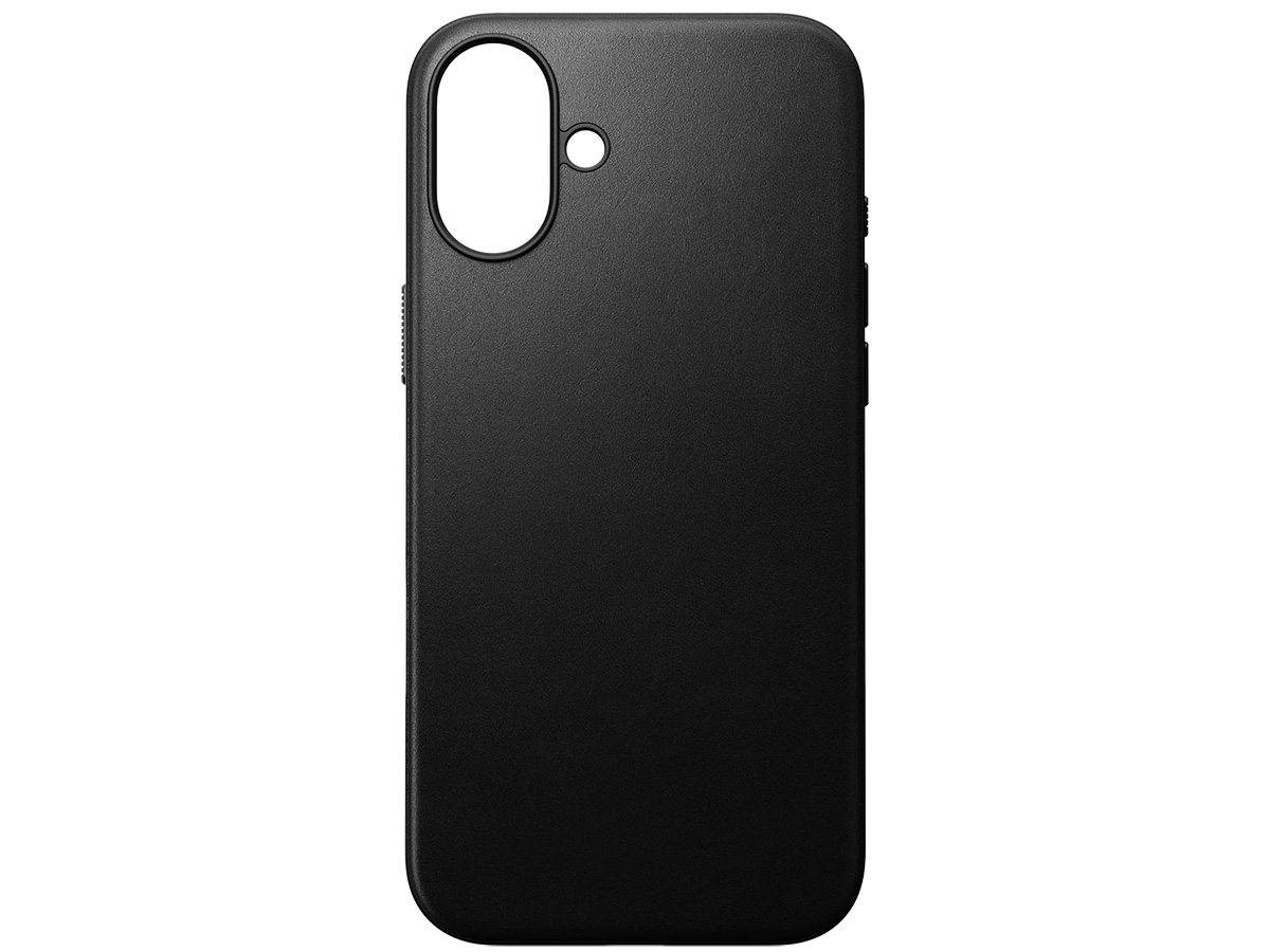 Nomad Modern Leather Case Zwart - iPhone 16 Plus hoesje