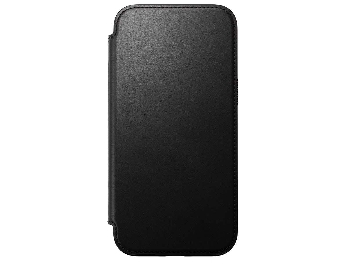 Nomad Modern Leather Folio Zwart - iPhone 16 Plus hoesje