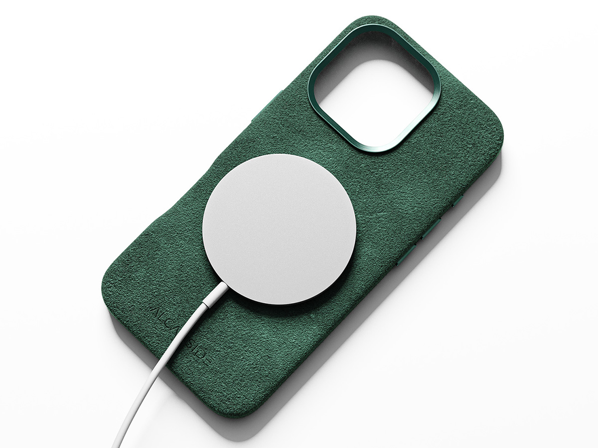 Alcanside Alcantara MagSafe Case Groen - iPhone 16 Pro hoesje