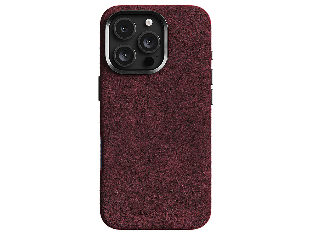 Alcanside Alcantara MagSafe Case Wine Red - iPhone 16 Pro hoesje