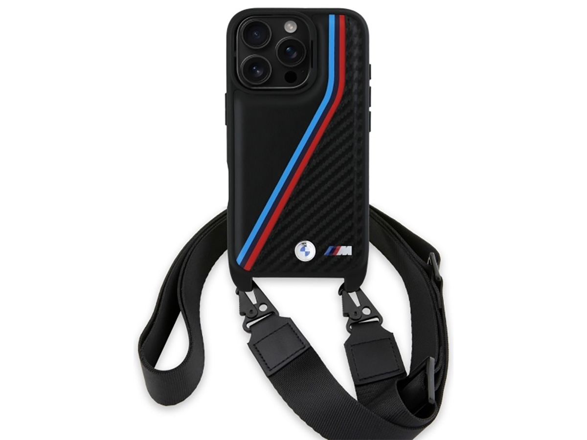 BMW M Tricolor Crossbody Case - iPhone 16 Pro Koord hoesje