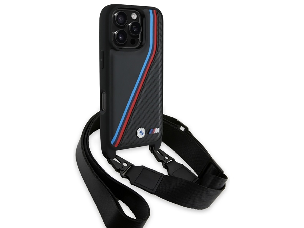 BMW M Tricolor Crossbody Case - iPhone 16 Pro Koord hoesje