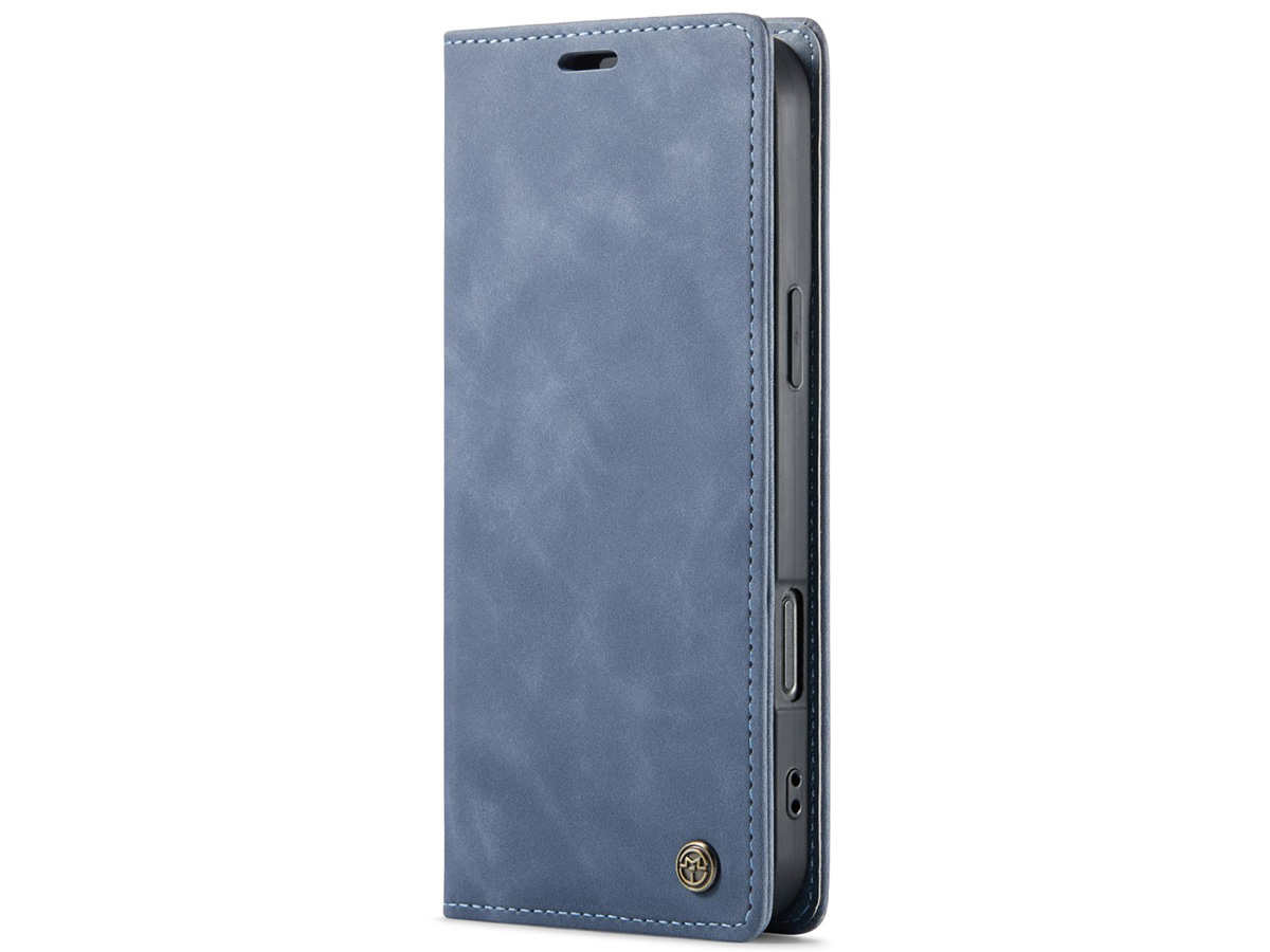 CaseMania Vintage Slim Bookcase Grijs - iPhone 16 Pro hoesje