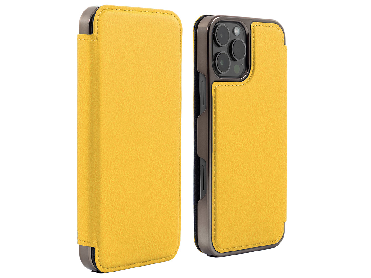 Greenwich Blake MagSafe Leather Folio Taurus Yellow - iPhone 16 Pro Hoesje