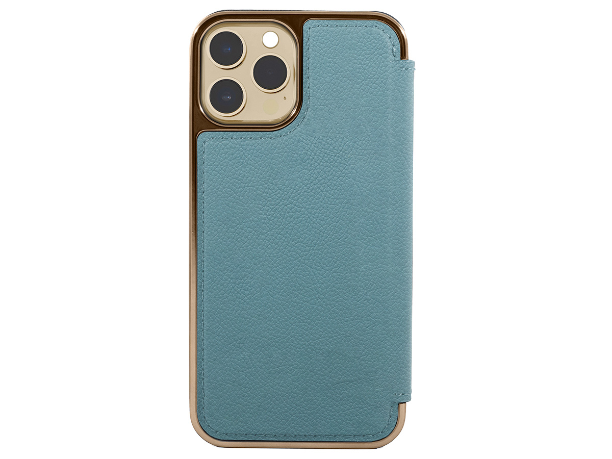 Greenwich Blake MagSafe Leather Folio Tahiti Blue - iPhone 16 Pro Hoesje