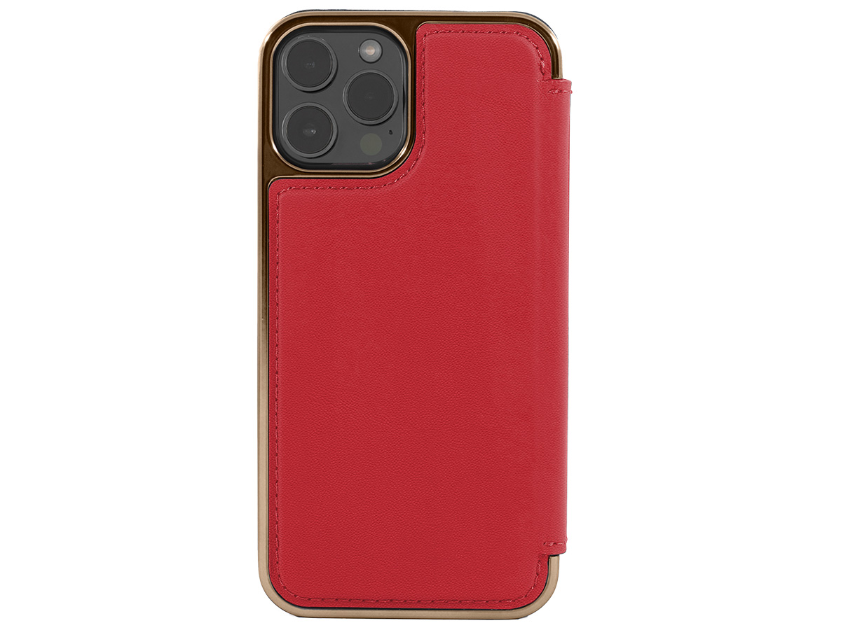 Greenwich Blake MagSafe Leather Folio Flash Red - iPhone 16 Pro Hoesje