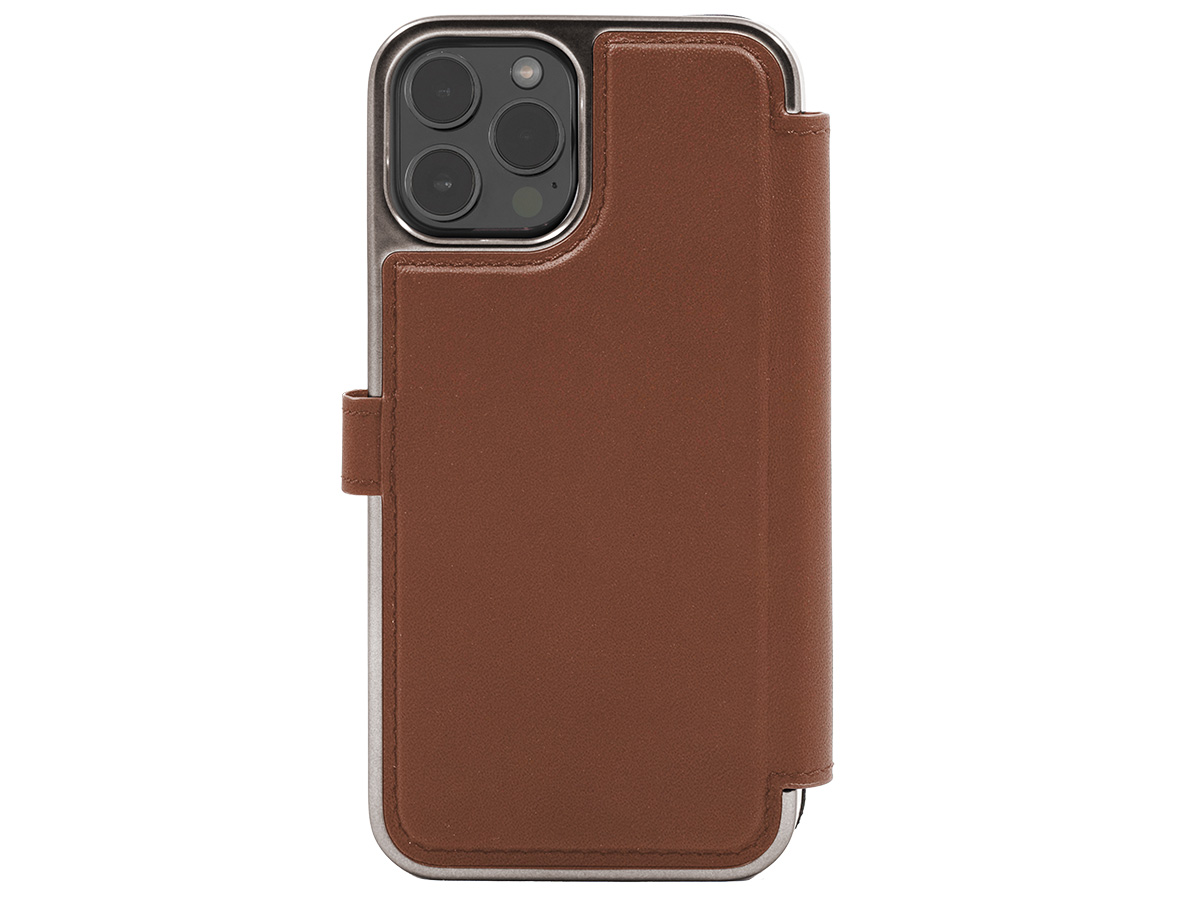 Greenwich Oxford MagSafe Folio Saddle Tan - iPhone 16 Pro Hoesje