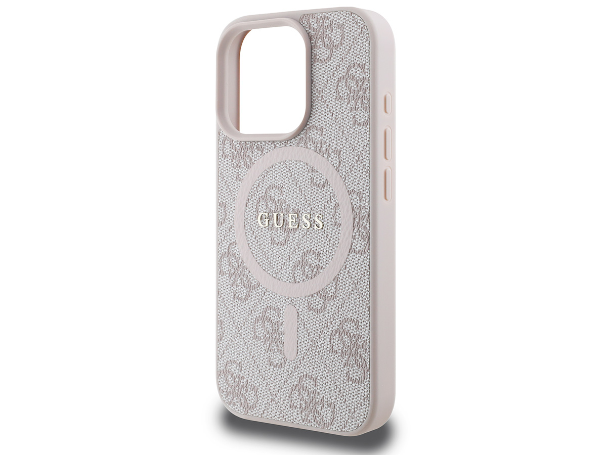 Guess 4G Monogram MagSafe Case Roze - iPhone 16 Pro hoesje