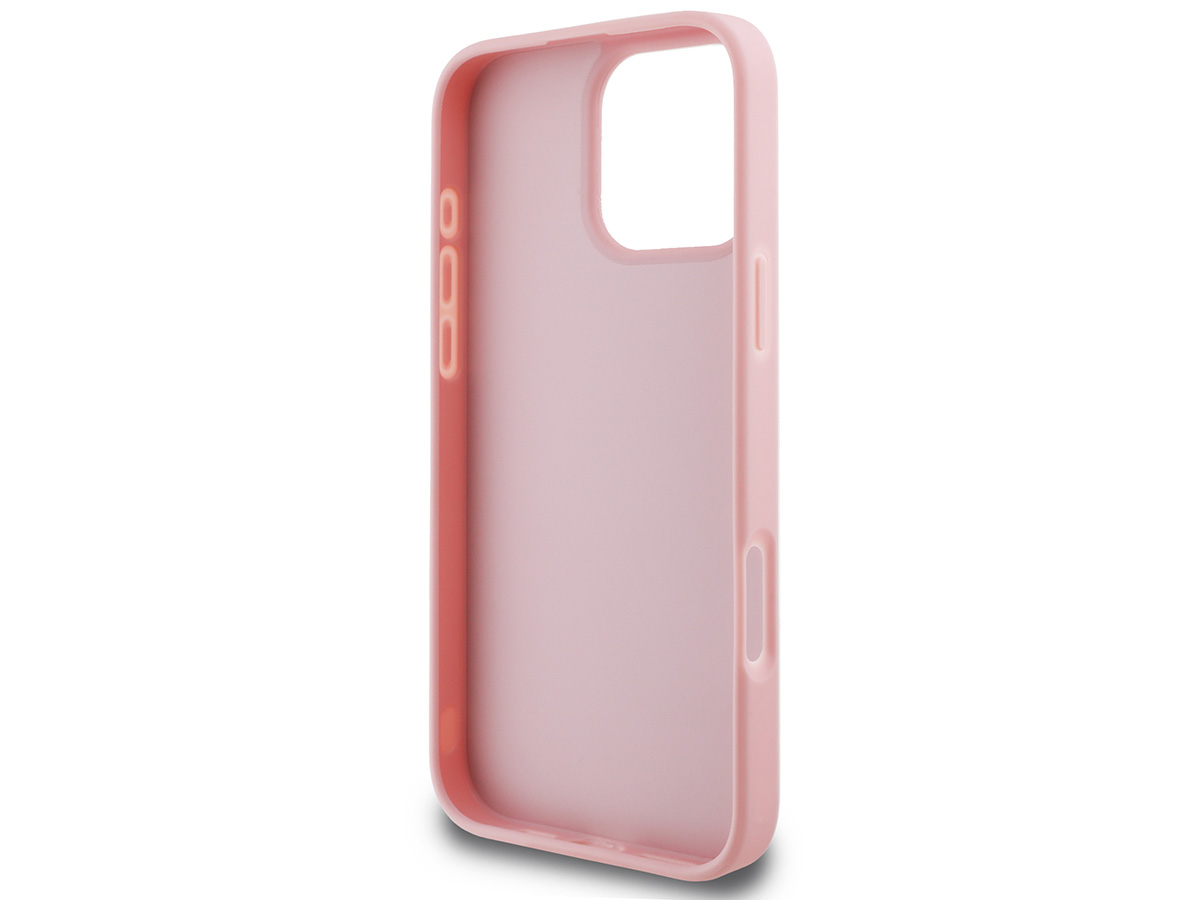 Guess Big 4G Glitter Case Roze - iPhone 16 Pro hoesje