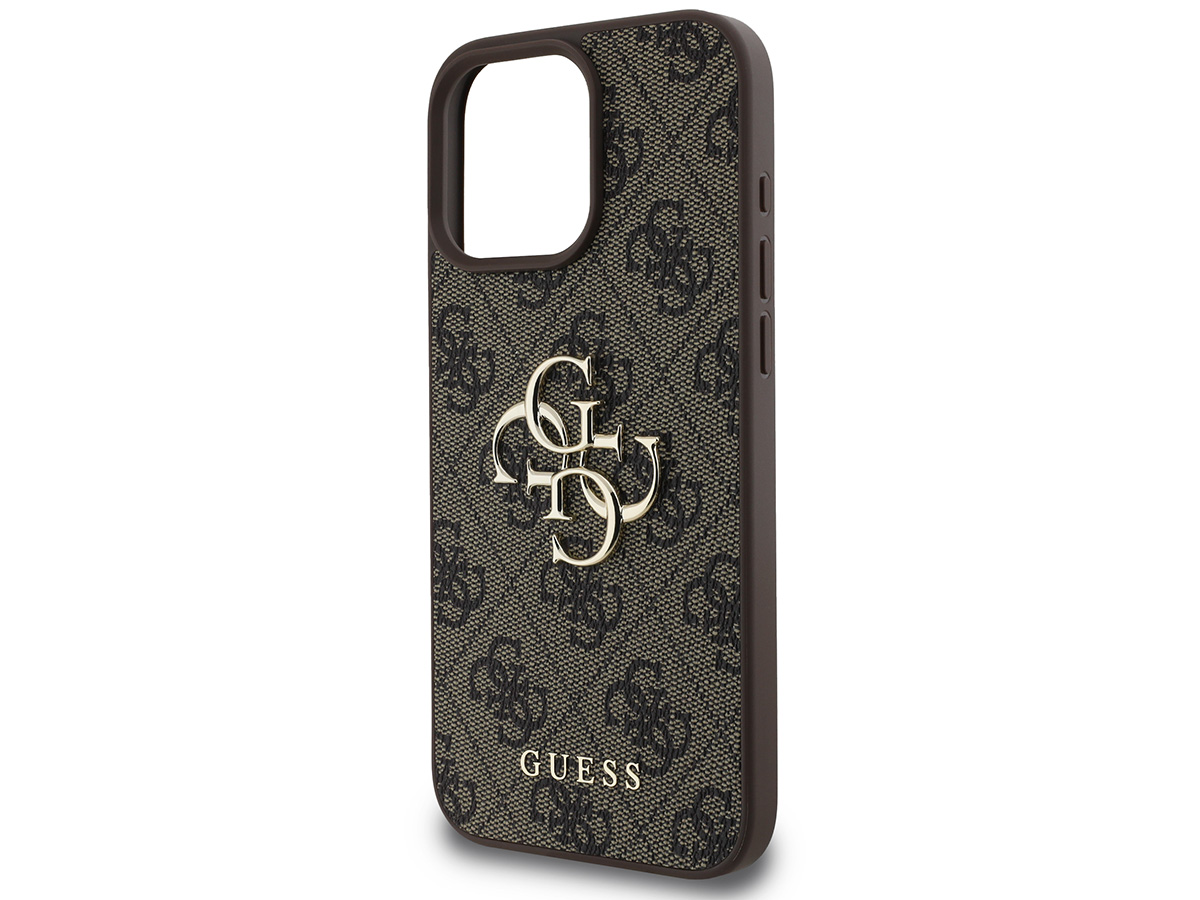 Guess Big 4G Monogram Case Bruin - iPhone 16 Pro hoesje