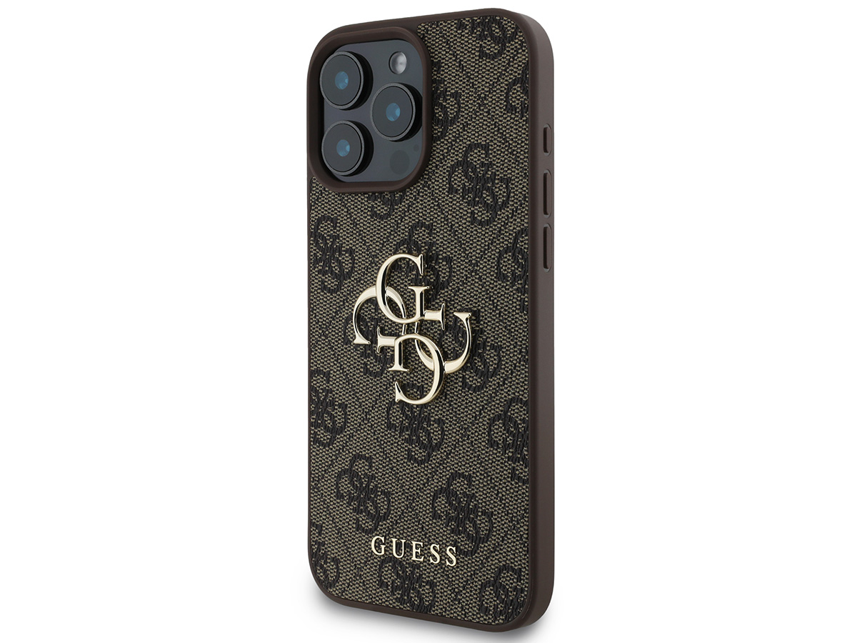 Guess Big 4G Monogram Case Bruin - iPhone 16 Pro hoesje