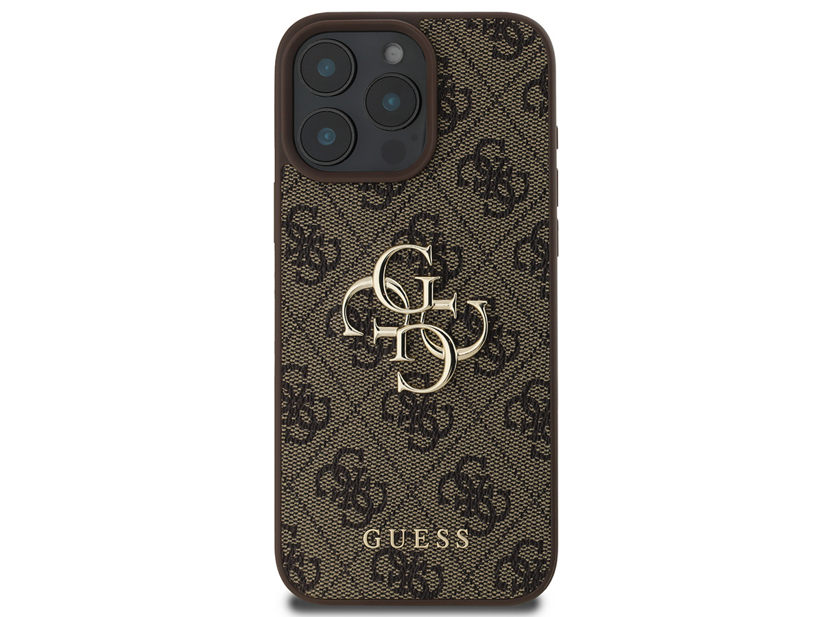 Guess Big 4G Monogram Case Bruin - iPhone 16 Pro hoesje