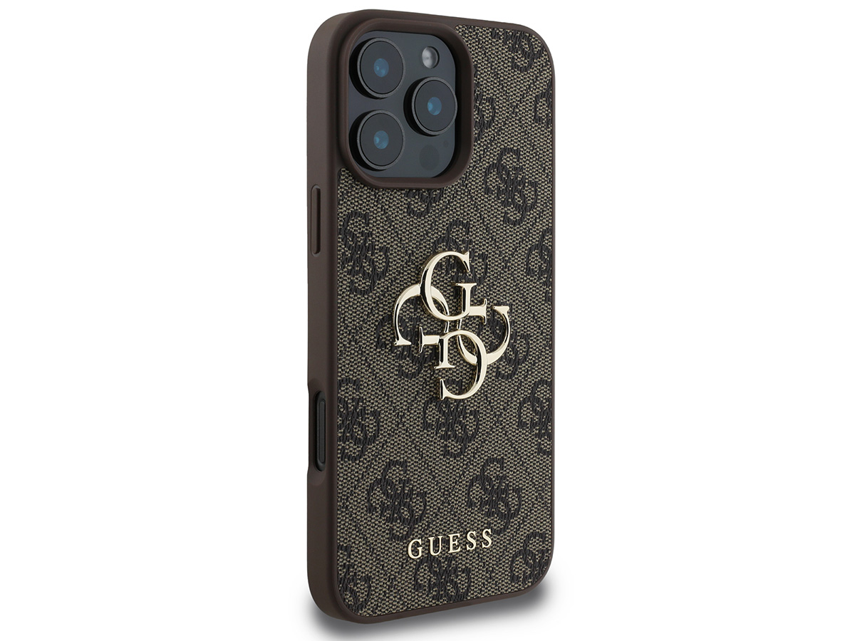 Guess Big 4G Monogram Case Bruin - iPhone 16 Pro hoesje