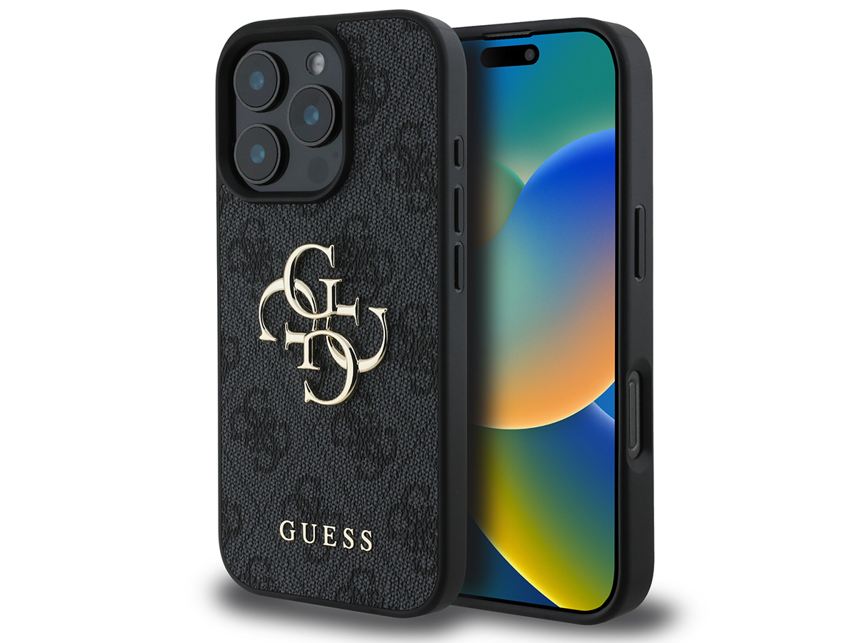 Guess Big 4G Monogram Case Grijs - iPhone 16 Pro hoesje