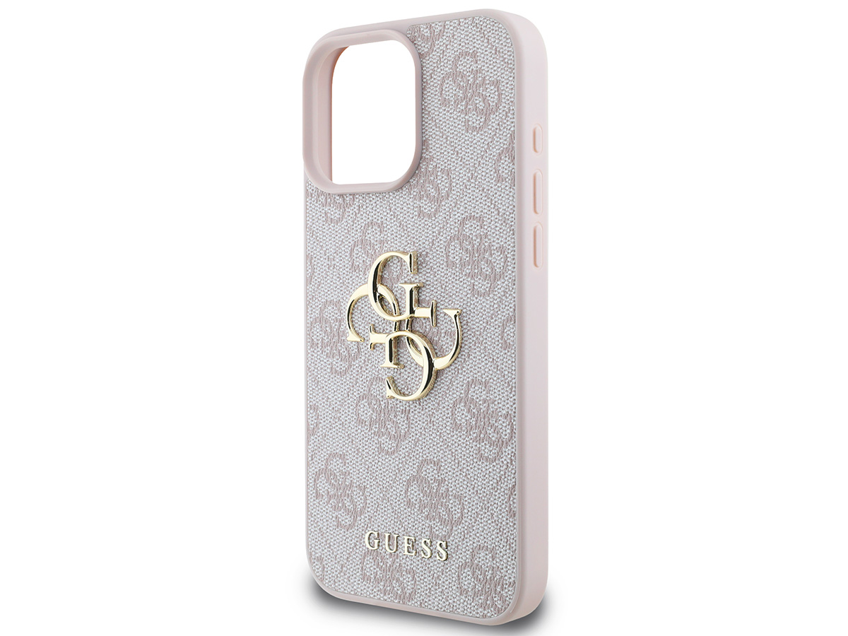 Guess Big 4G Monogram Case Roze - iPhone 16 Pro hoesje