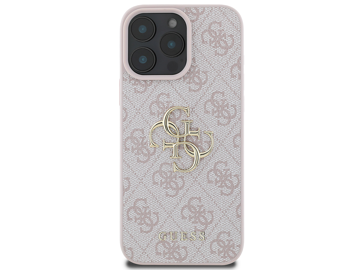 Guess Big 4G Monogram Case Roze - iPhone 16 Pro hoesje