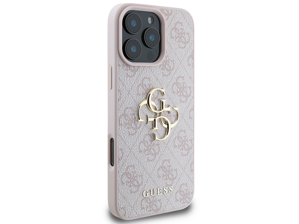 Guess Big 4G Monogram Case Roze - iPhone 16 Pro hoesje