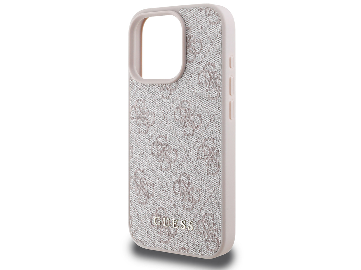 Guess Classic 4G Monogram Case Roze - iPhone 16 Pro hoesje