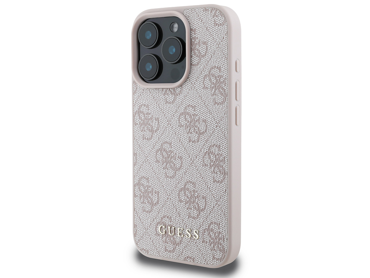 Guess Classic 4G Monogram Case Roze - iPhone 16 Pro hoesje