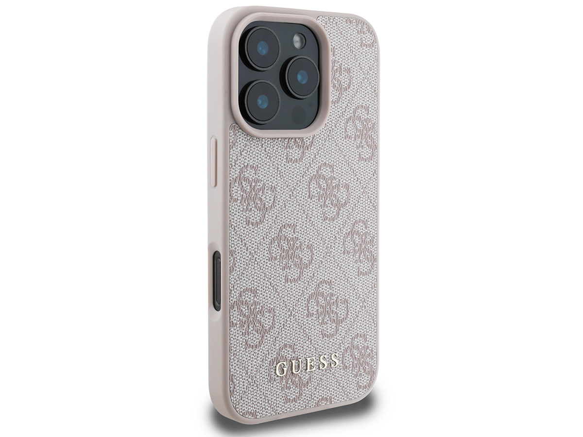 Guess Classic 4G Monogram Case Roze - iPhone 16 Pro hoesje