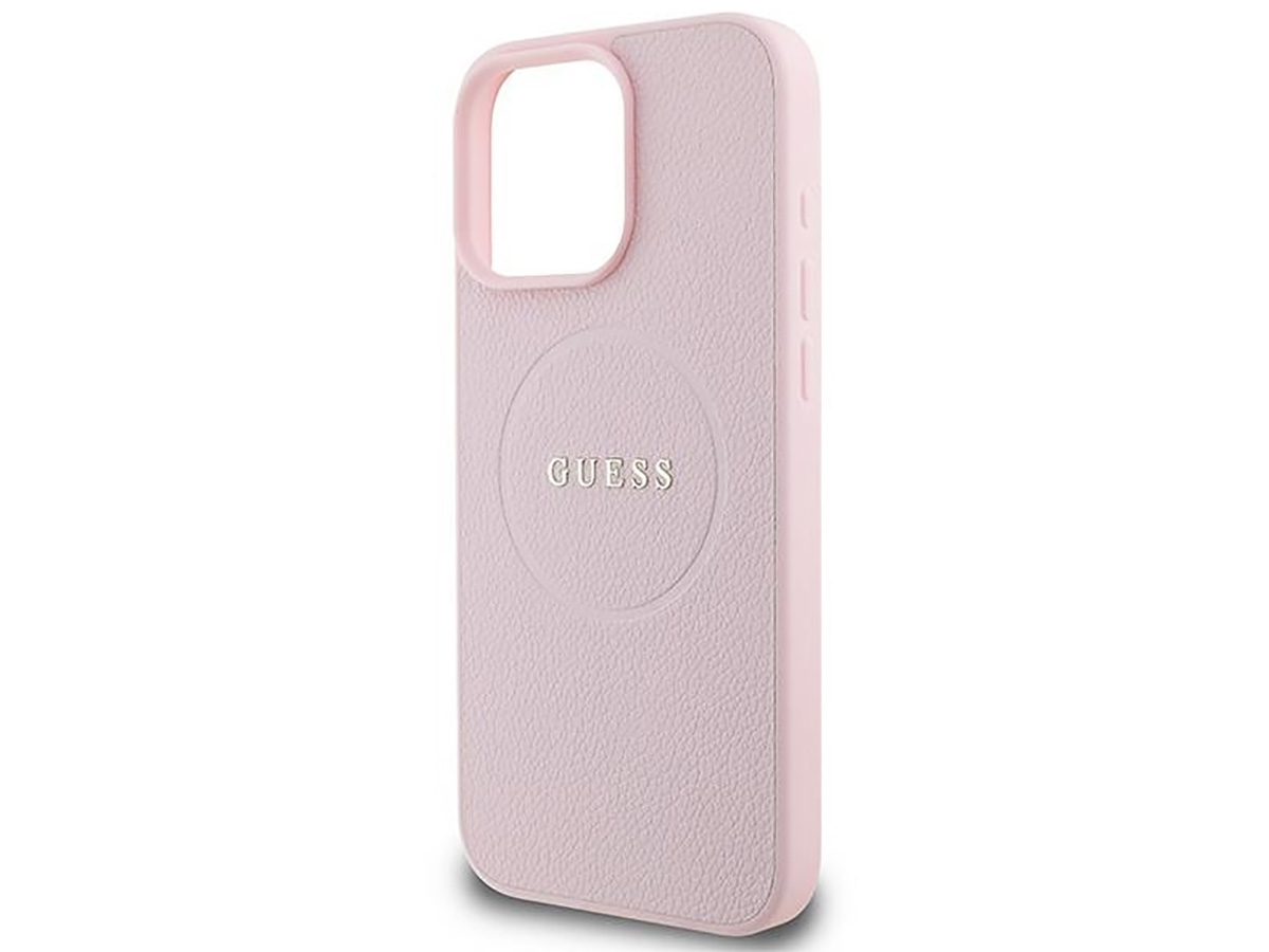 Guess Leatherette MagSafe Case Roze - iPhone 16 Pro hoesje