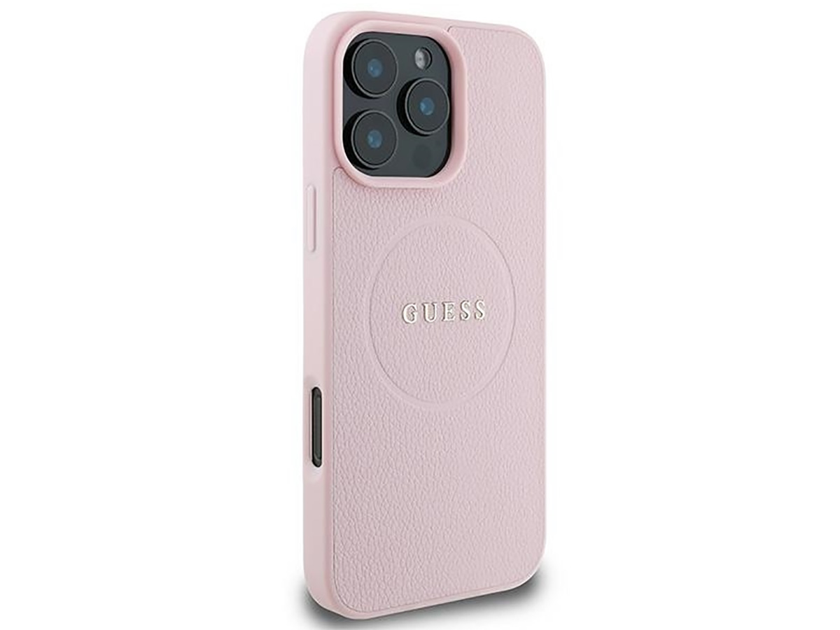 Guess Leatherette MagSafe Case Roze - iPhone 16 Pro hoesje