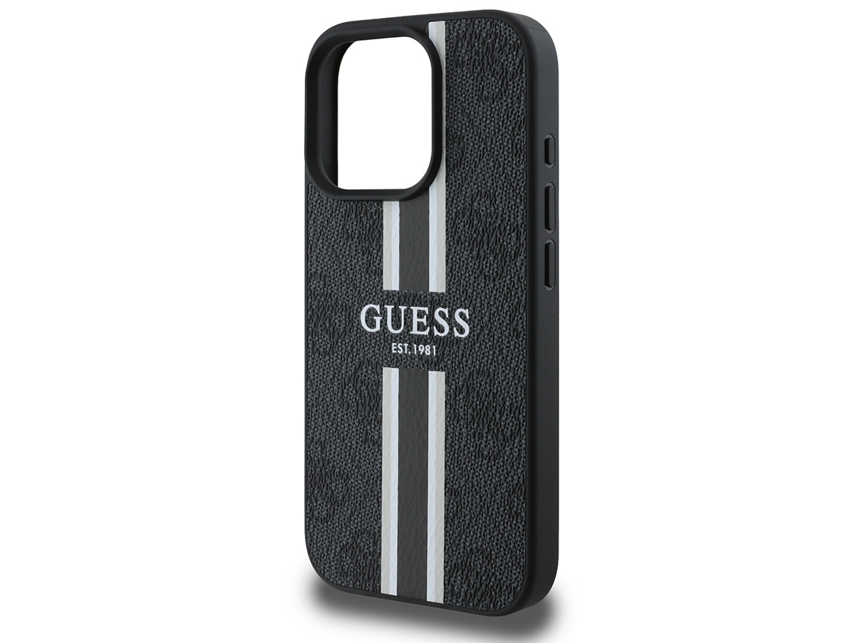 Guess Varsity Monogram MagSafe Case Grijs - iPhone 16 Pro hoesje