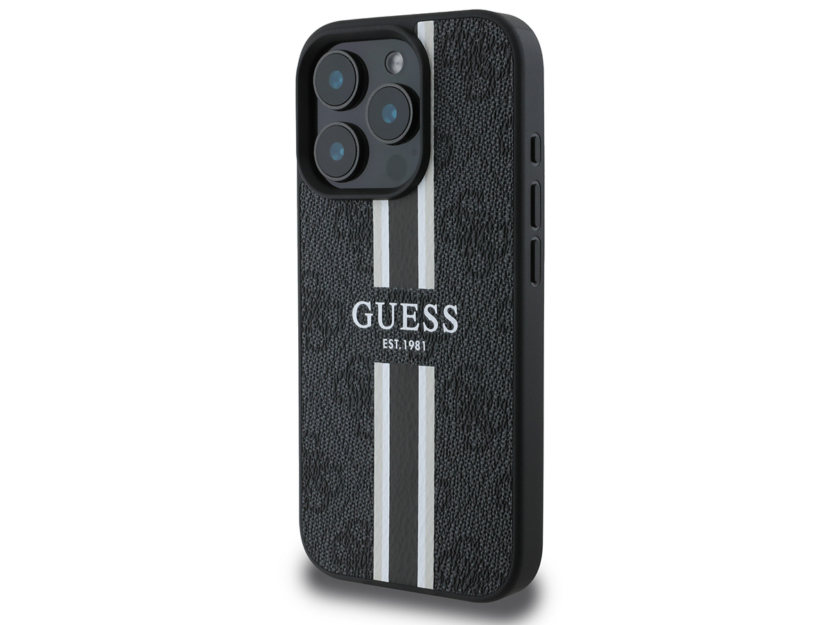 Guess Varsity Monogram MagSafe Case Grijs - iPhone 16 Pro hoesje