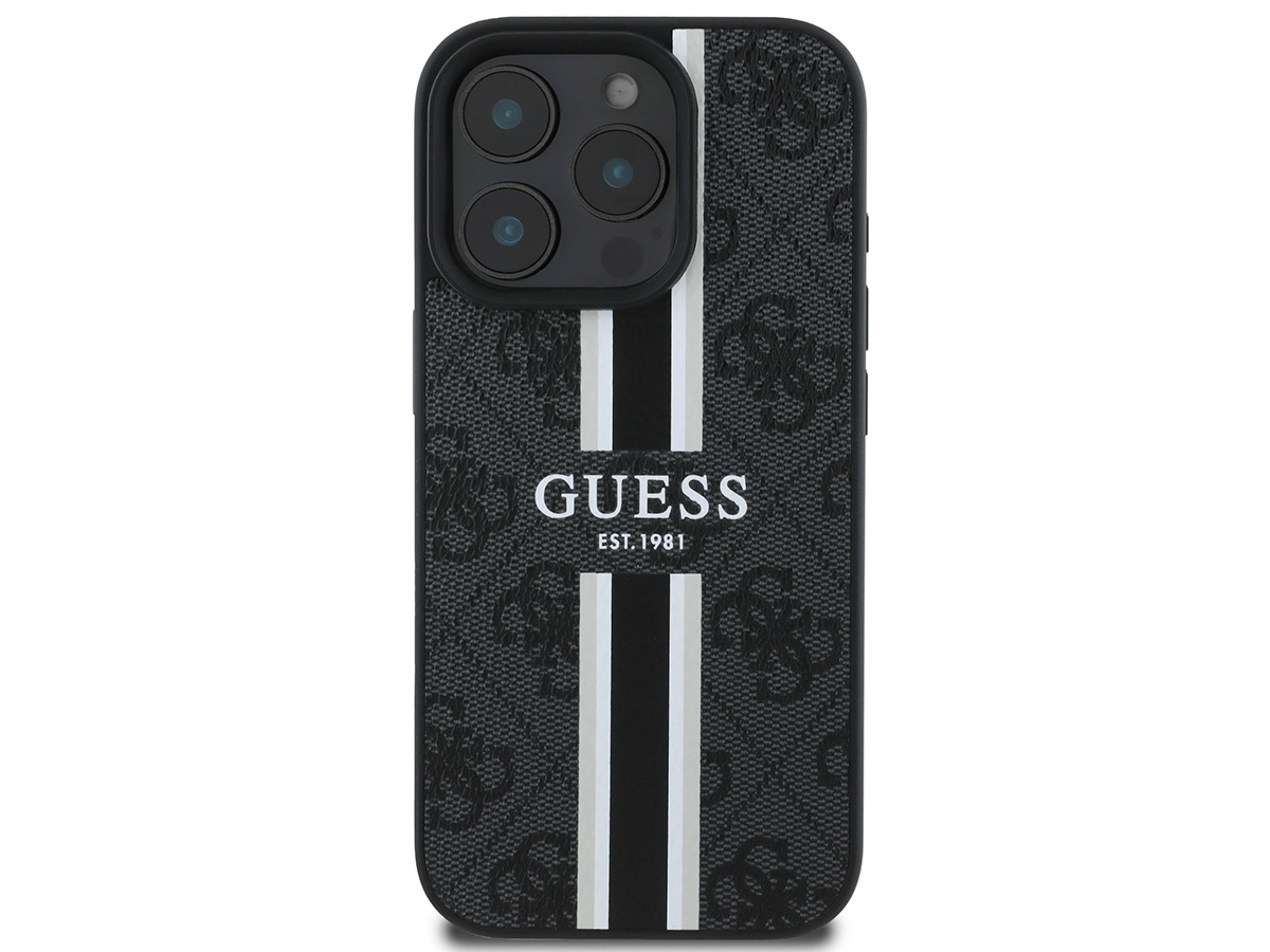 Guess Varsity Monogram MagSafe Case Grijs - iPhone 16 Pro hoesje