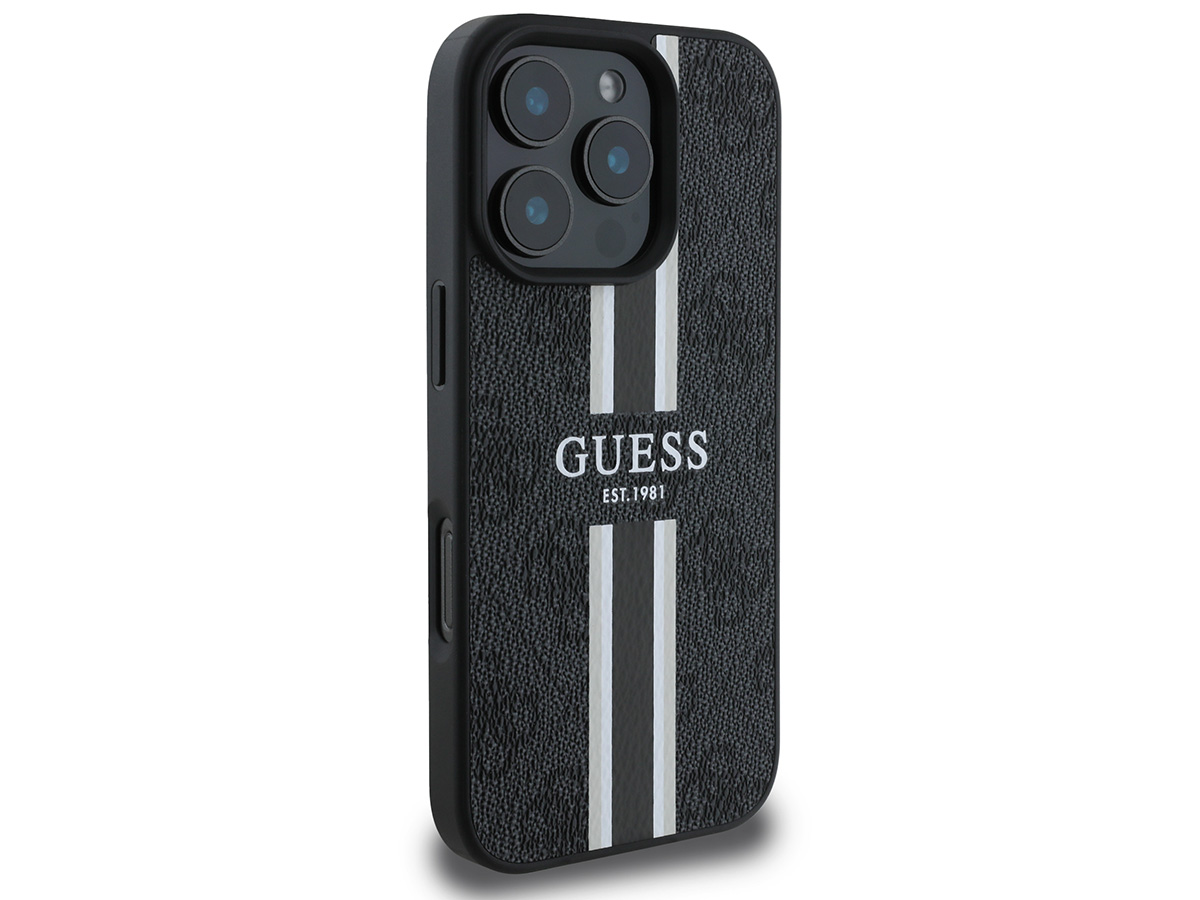 Guess Varsity Monogram MagSafe Case Grijs - iPhone 16 Pro hoesje