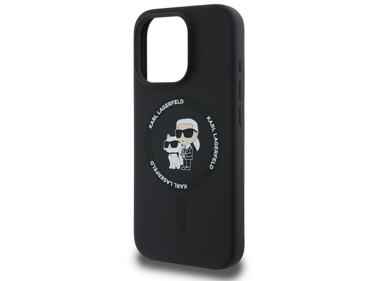 Karl Lagerfeld Ikonik Duo MagSafe Case Zwart - iPhone 16 Pro hoesje