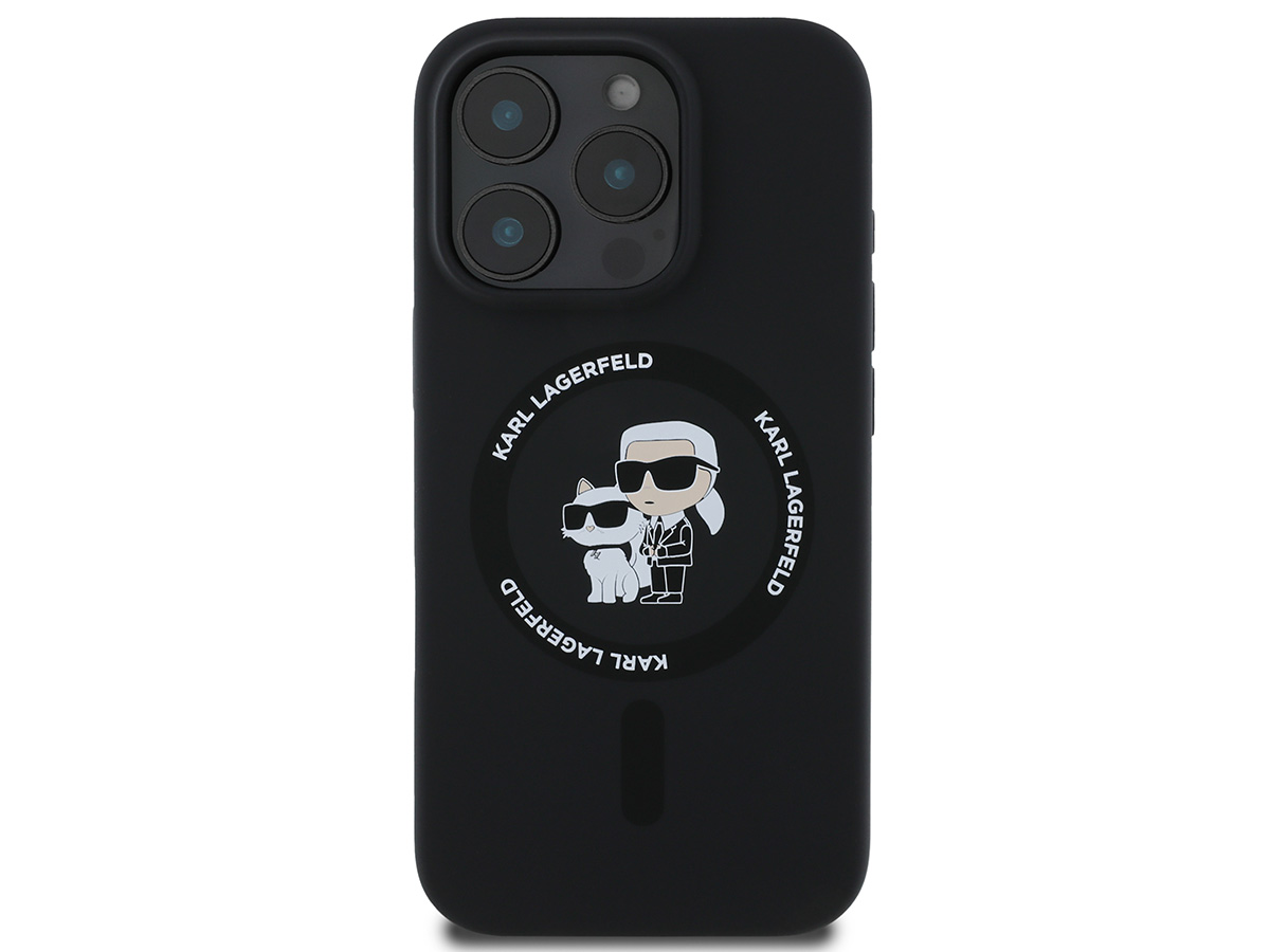 Karl Lagerfeld Ikonik Duo MagSafe Case Zwart - iPhone 16 Pro hoesje