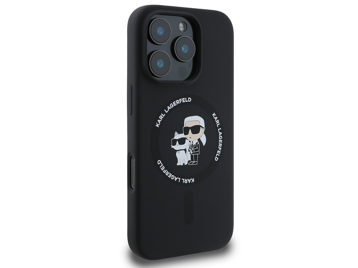 Karl Lagerfeld Ikonik Duo MagSafe Case Zwart - iPhone 16 Pro hoesje