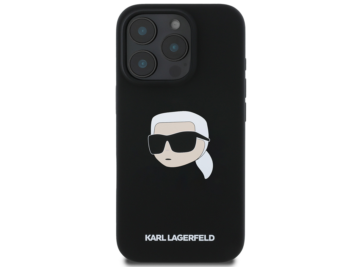 Karl Lagerfeld Ikonik Karl MagSafe Case Zwart - iPhone 16 Pro hoesje