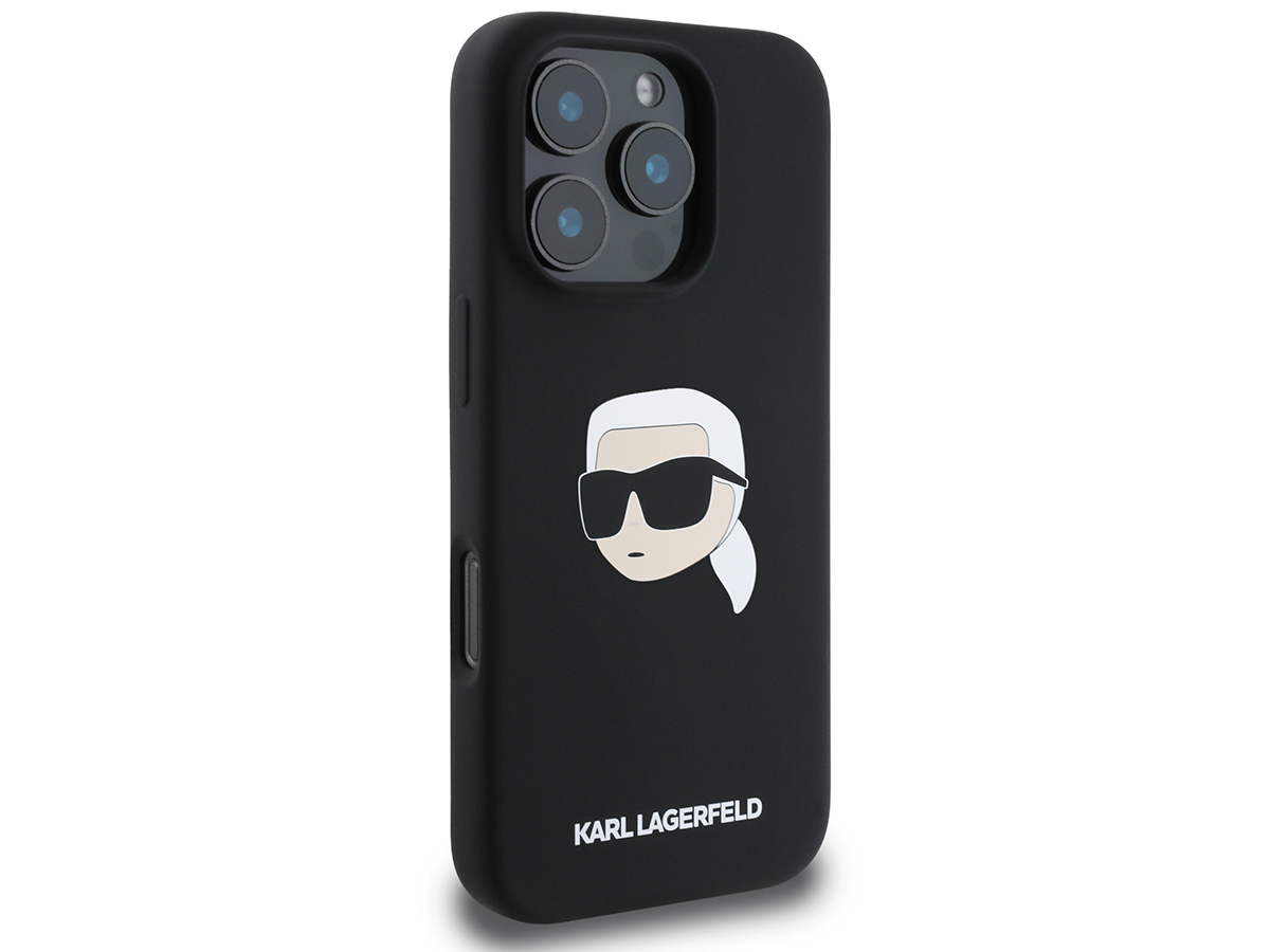 Karl Lagerfeld Ikonik Karl MagSafe Case Zwart - iPhone 16 Pro hoesje