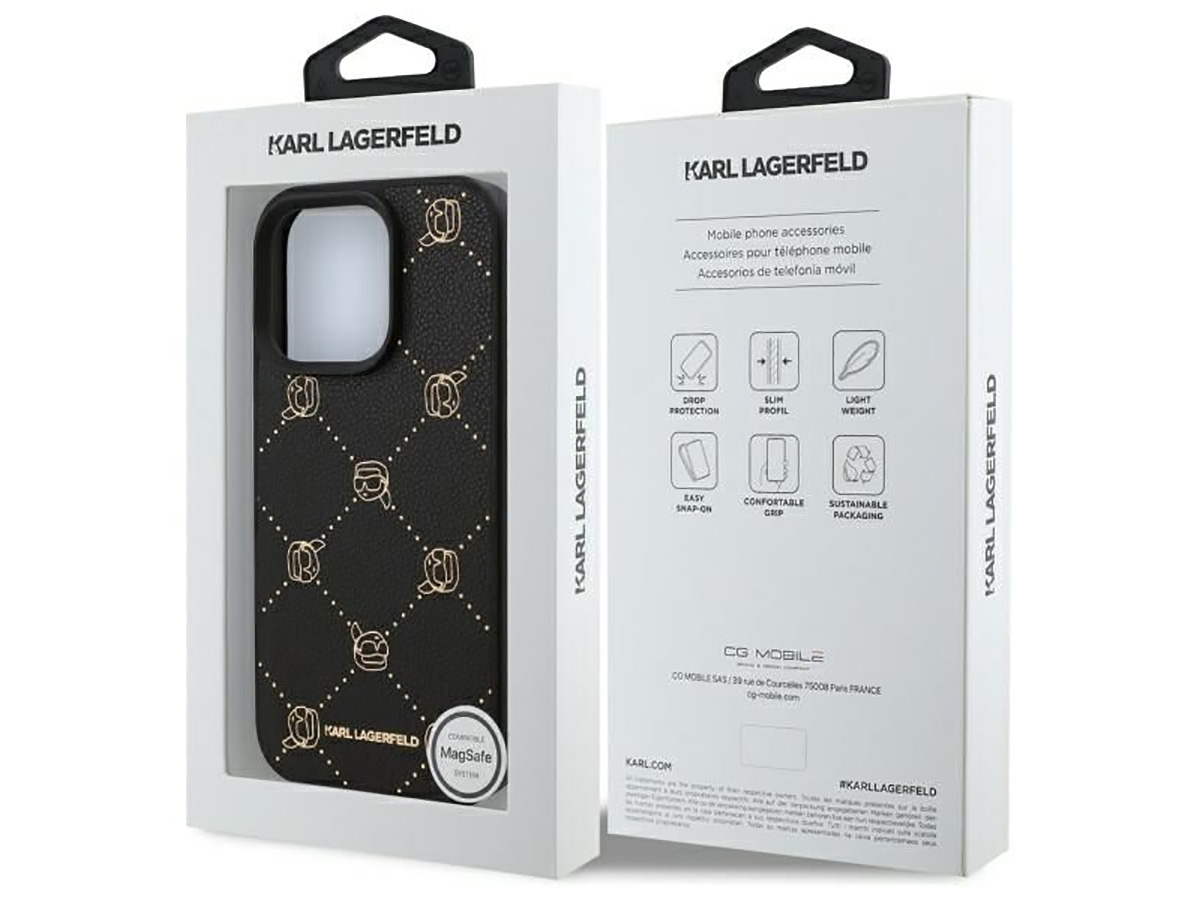 Karl Lagerfeld Ikonik Monogram MagSafe Case - iPhone 16 Pro hoesje