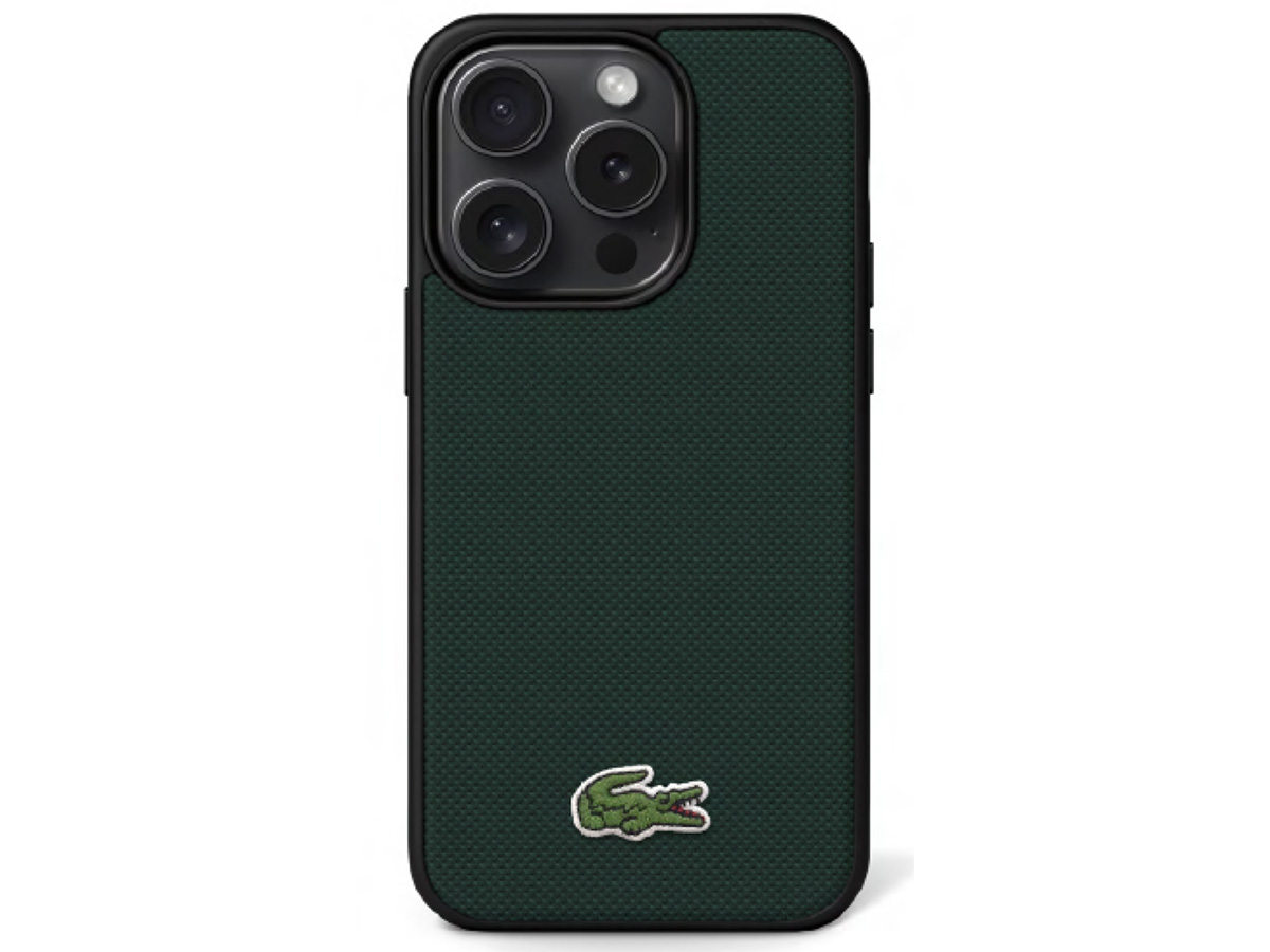 Lacoste Petit Piqué MagSafe Case Donkergroen - iPhone 16 Pro hoesje