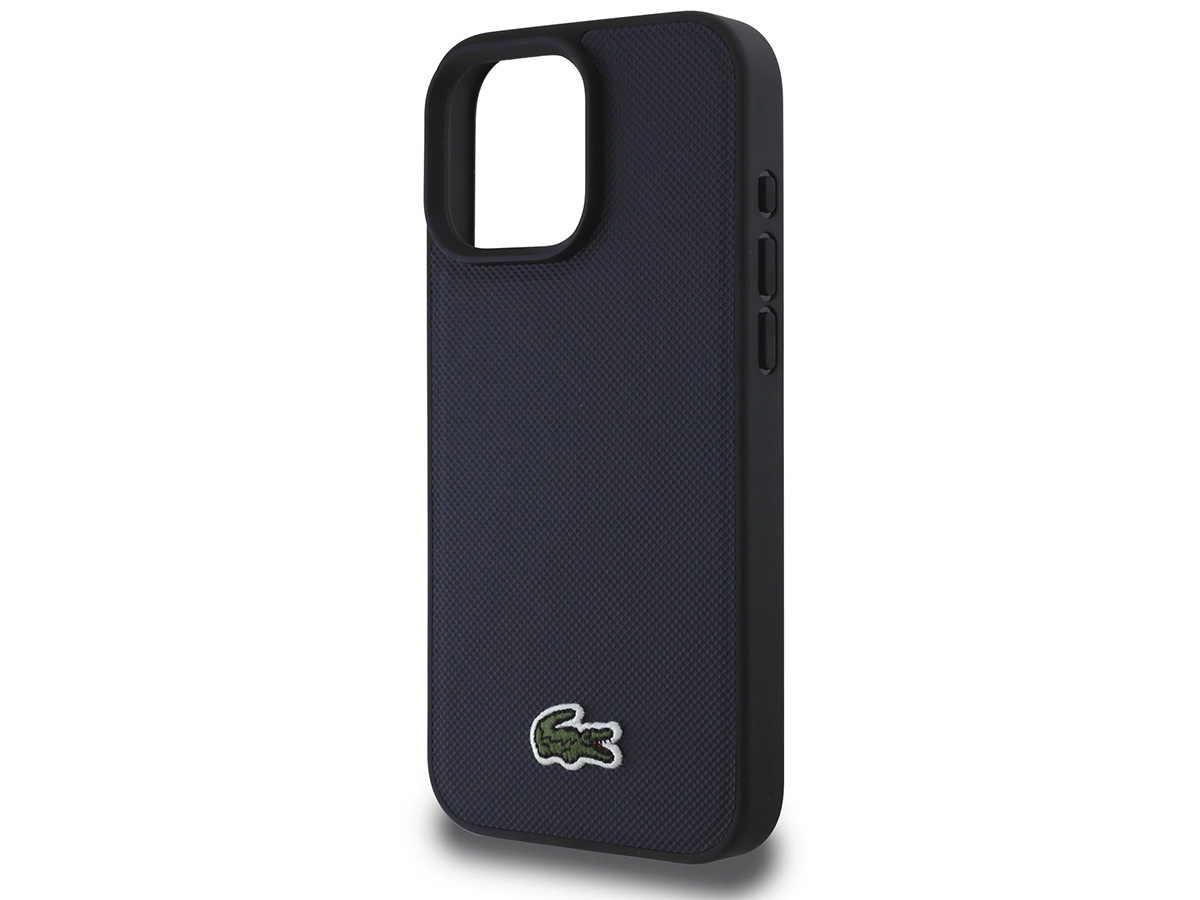 Lacoste Petit Piqué MagSafe Case Donkerblauw - iPhone 16 Pro hoesje