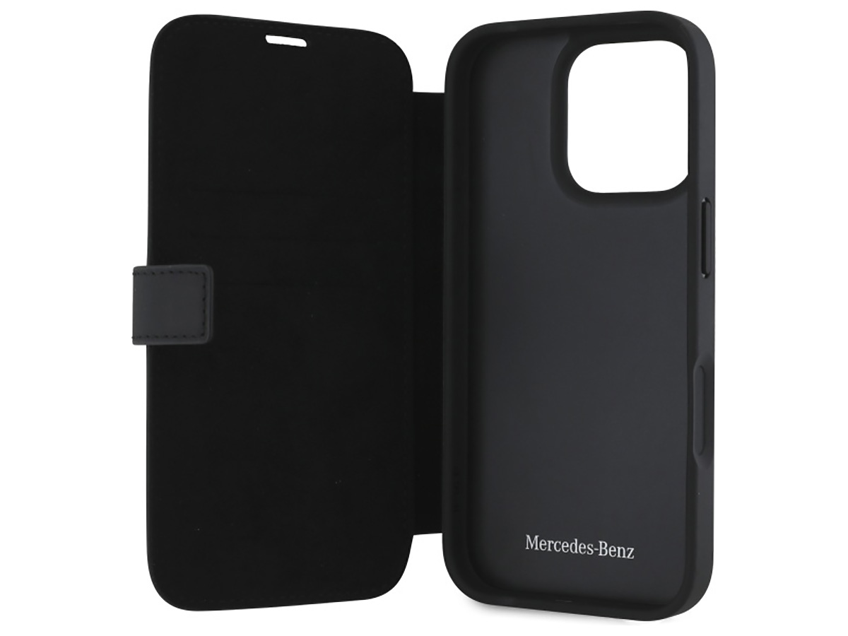 Mercedes-Benz Leather Book Case - iPhone 16 Pro Hoesje Leer