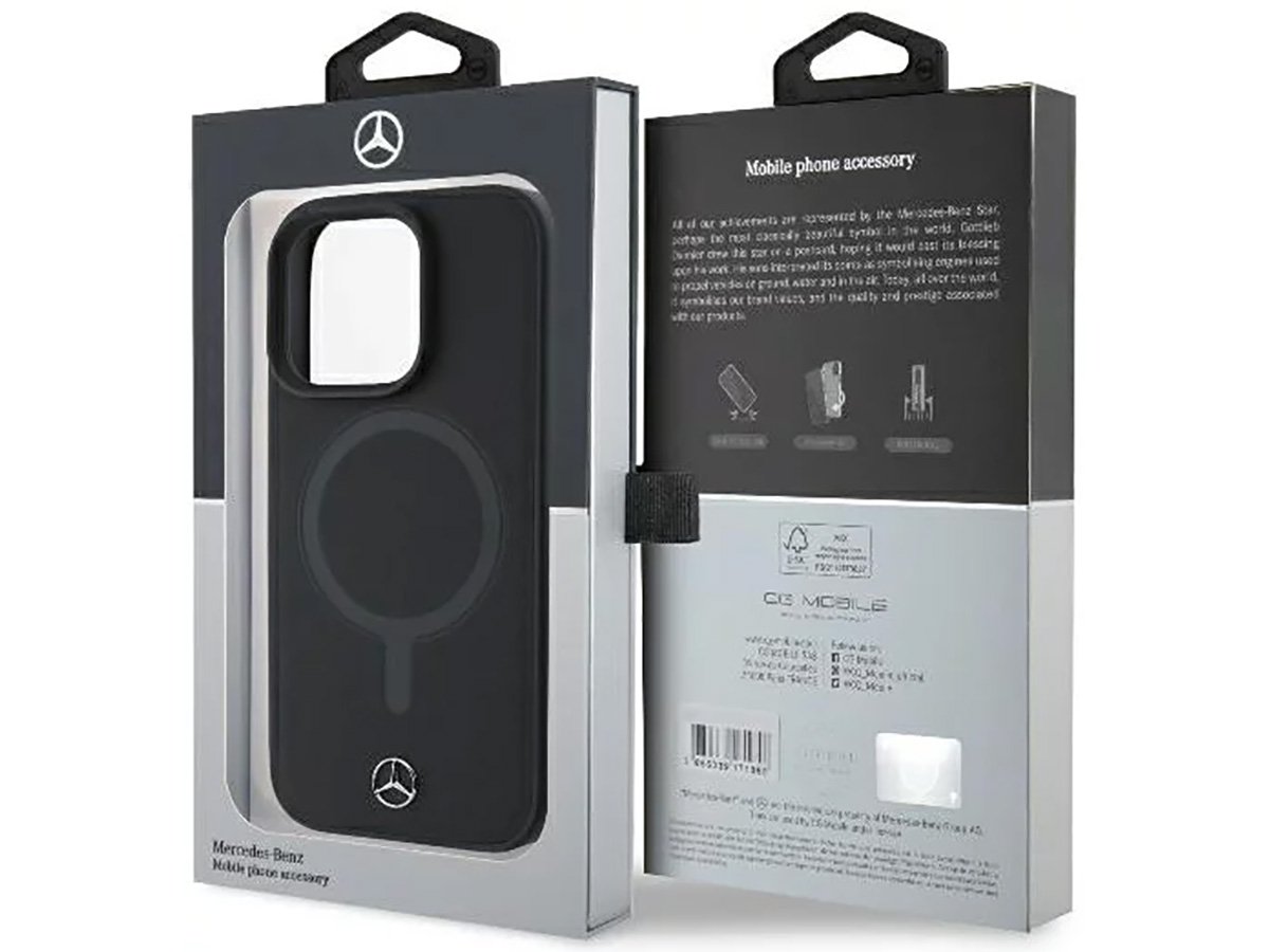 Mercedes-Benz Smooth Leather MagSafe Case - iPhone 16 Pro hoesje