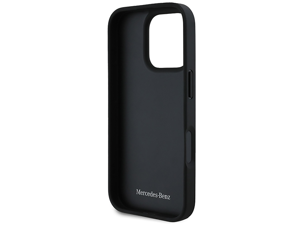 Mercedes-Benz Urban Leather Case Zwart - iPhone 16 Pro hoesje