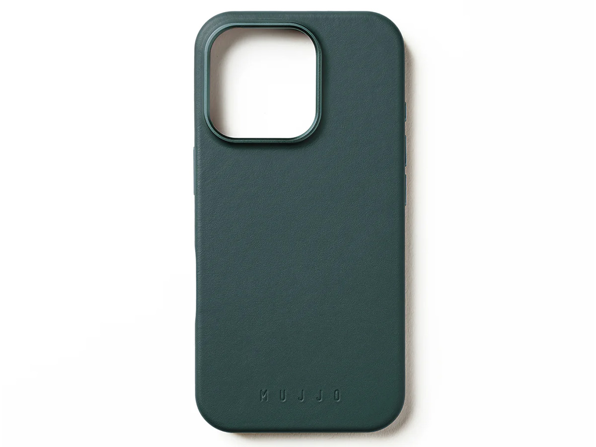 Mujjo Full Leather MagSafe Case Livid Green - iPhone 16 Pro Hoesje Leer