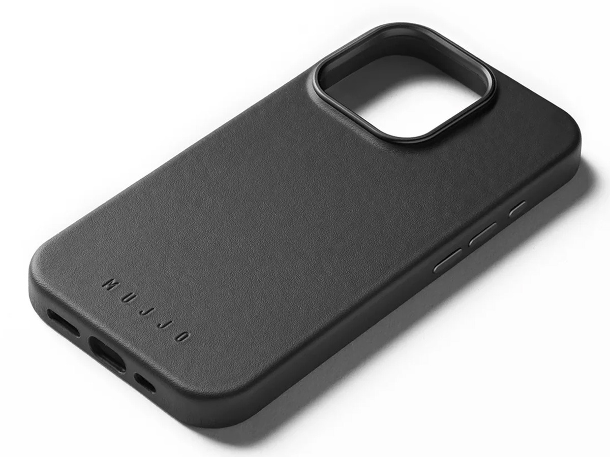 Mujjo Full Leather MagSafe Case Black - iPhone 16 Pro Hoesje Leer