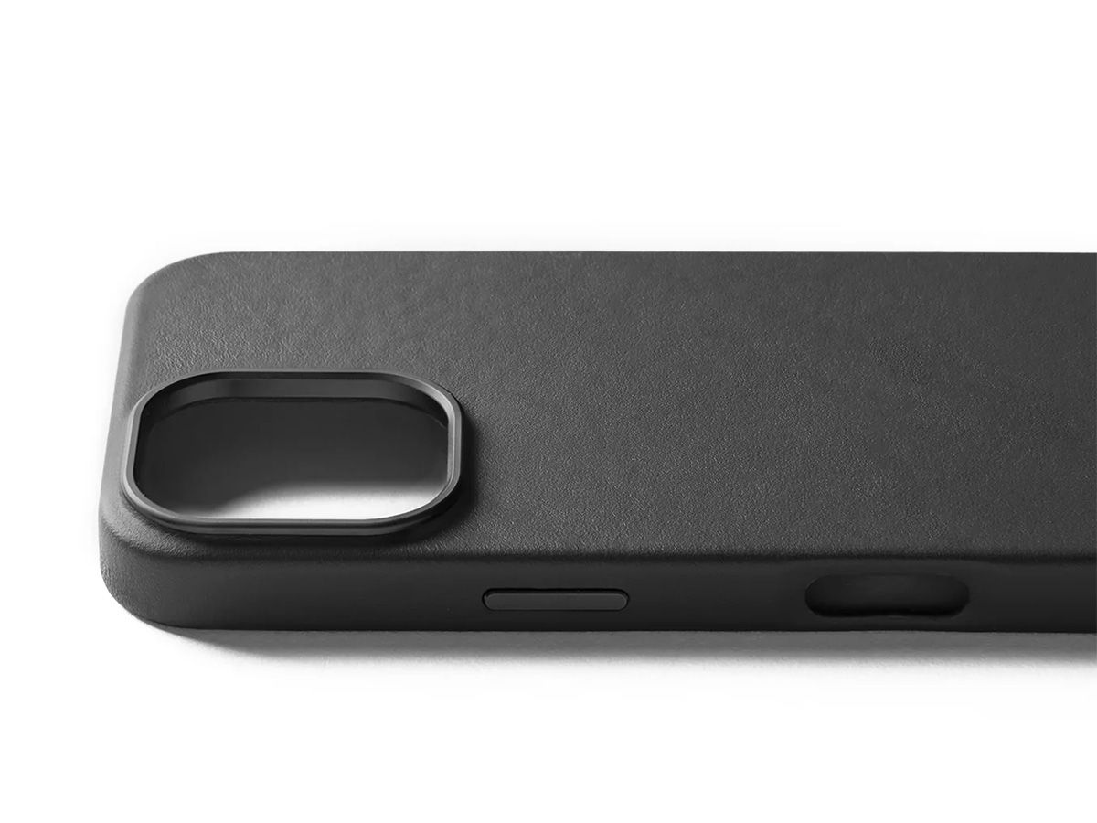 Mujjo Full Leather MagSafe Case Black - iPhone 16 Pro Hoesje Leer