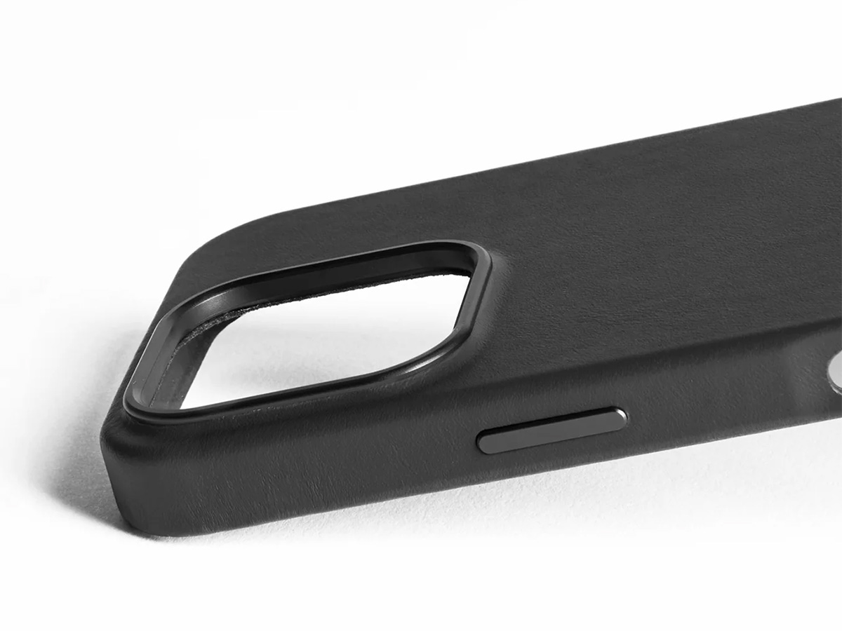 Mujjo Full Leather MagSafe Case Black - iPhone 16 Pro Hoesje Leer