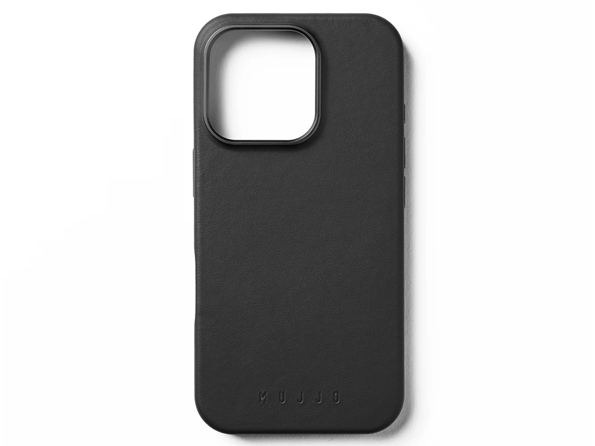 Mujjo Full Leather MagSafe Case Black - iPhone 16 Pro Hoesje Leer