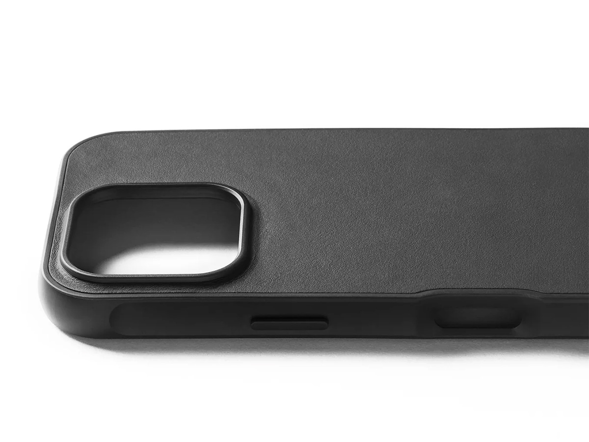 Mujjo Leather MagSafe Shield Case Black - iPhone 16 Pro Hoesje Leer