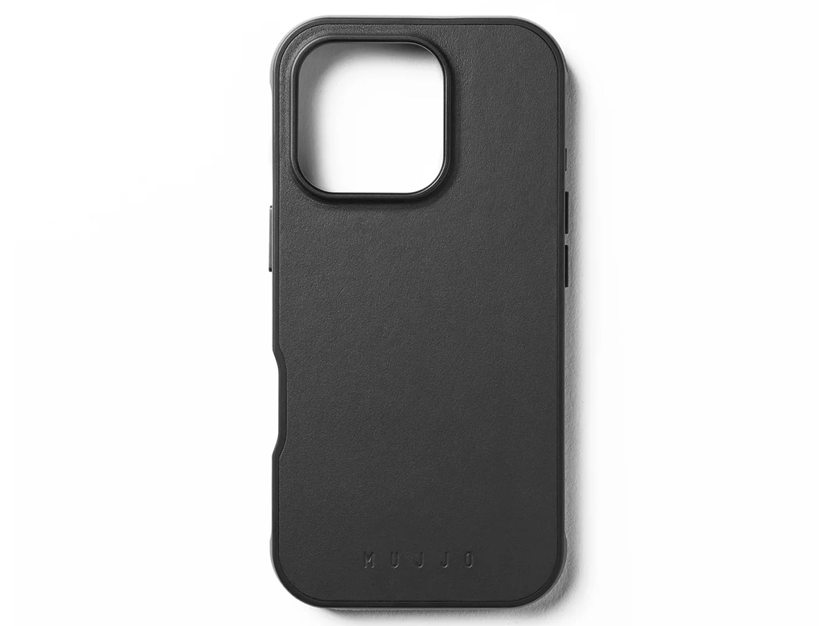 Mujjo Leather MagSafe Shield Case Black - iPhone 16 Pro Hoesje Leer